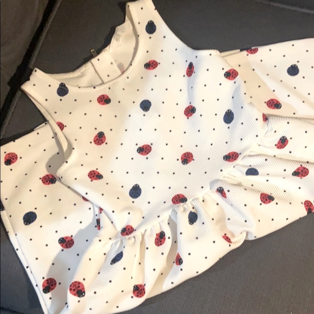 H & M Ladybug Girls Dress Size 6/8